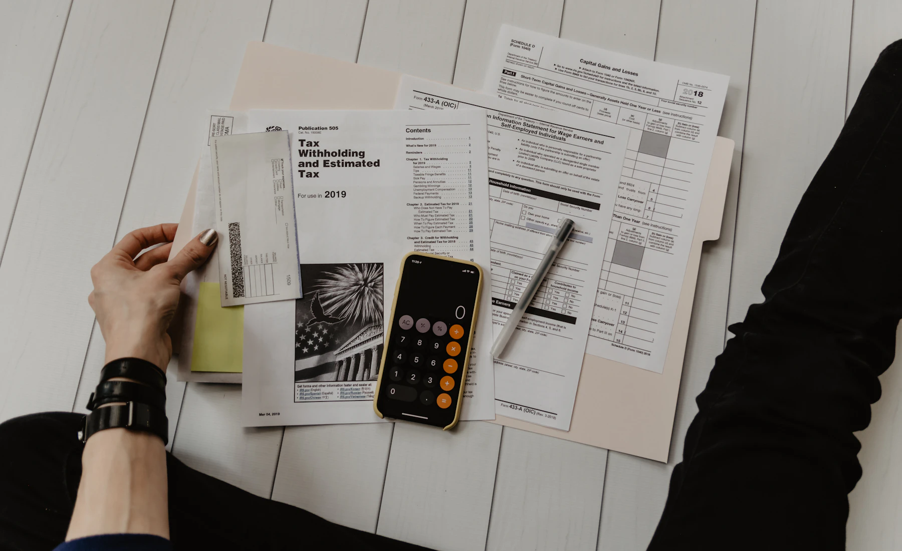 Calculator and planning notes for a mortgage review